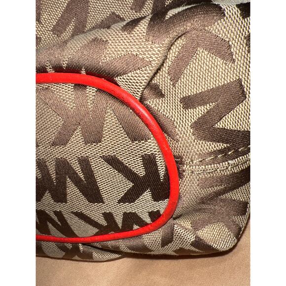 Michael Kors Canvas & Leather Tassel Shoulder Bag - Cream/Brown - EUC - Picture 9 of 17